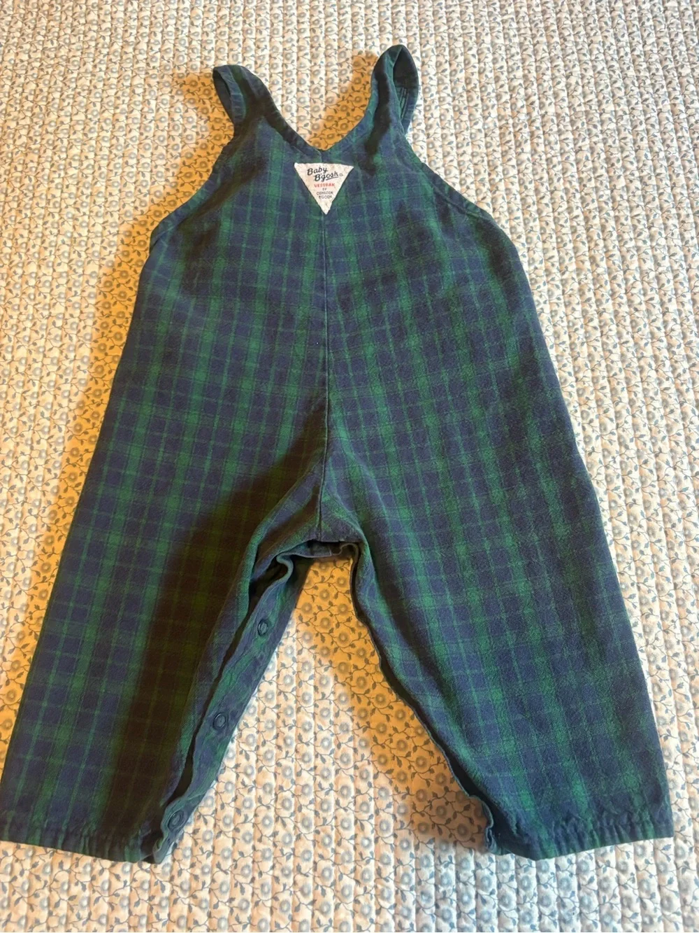 Osh Kosh B’gosh Baby Boys Overalls Vintage 80s 90s Plaid